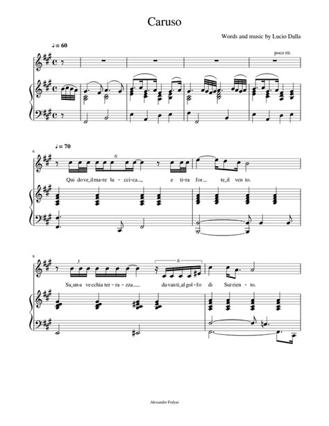 Get unlimited* access to books, audiobooks, and sheet music for only $8.99/month. Caruso Sheet music for Piano, Voice | Download free in PDF or MIDI | Musescore.com