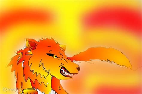 Wolf Of The Flames ← A Fantasy Speedpaint Drawing By Animechic Queeky