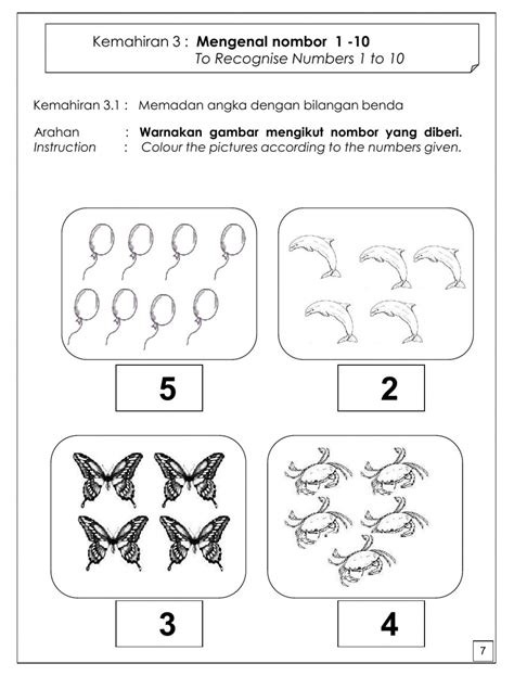 Gambar Angka 1-10 Hitam Putih ~ Cara Menggambar Dan Mewarnai Angka 1 Sampai 10 Belajar Warna