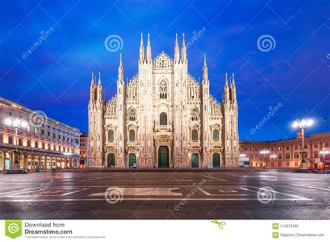 Milan Cathedral On Piazza Del Duomo Milan Italy Stock Photo Image