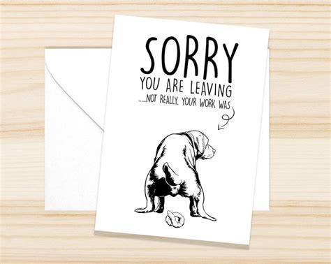 Funny Leaving Card Rude Leaving Card Dog Leaving Card Etsy Australia