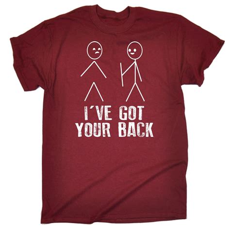 Ive Got Your Back T Shirt Tee Stickmen Nerd Geek Funny Birthday T