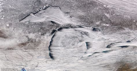 Stunning Satellite Image Shows Lake Effect Snow Over Great Lakes