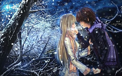 Anime Boy Girl Couple In Love Hd Wallpaper Love Wallpapers Romantic
