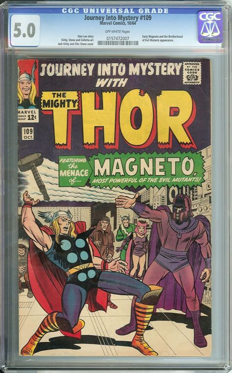 Journey Into Mystery 109 Cgc 50 Thor Vs Magneto Goldensilverbronze