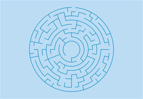 Circle Maze Maze For Kids Abstract Square Maze 2154755 Vector Art At
