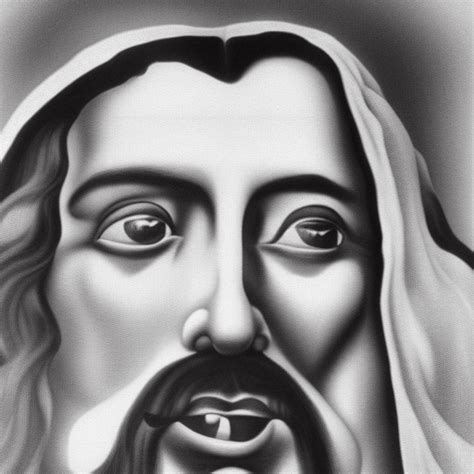 Retrato De Jesucristo Al Estilo Salvador Dalí · Creative Fabrica
