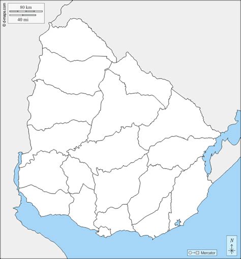 Uruguay Free Map Free Blank Map Free Outline Map Free Base Map