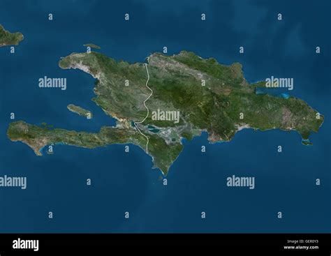 Satellite View Of Haiti And The Dominican Republic This Image Was