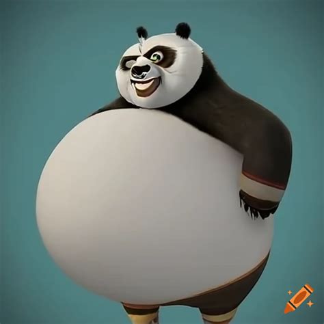 Kung Fu Panda With A Large Inflated Belly On Craiyon