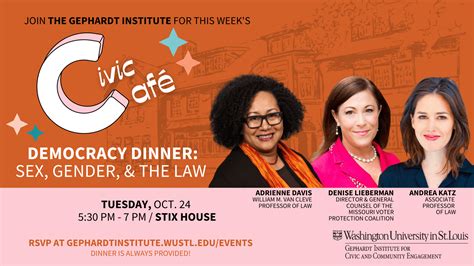 civic café democracy dinner sex gender and the law