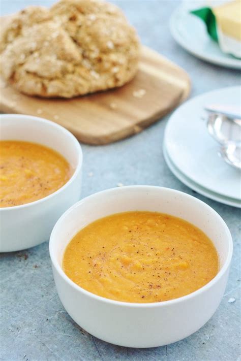 Sweet Potato And Red Lentil Soup Vegan Easy Peasy Foodie