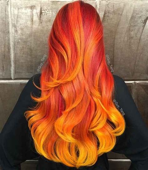 Bold Af Hair Colors To Try In Yellow Hair Color Hair Styles Fire Hair