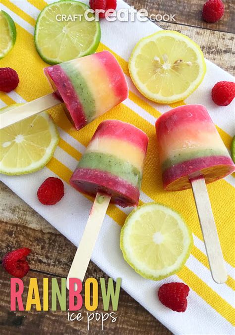 Rainbow Party Ice Pops Craft Create Cook