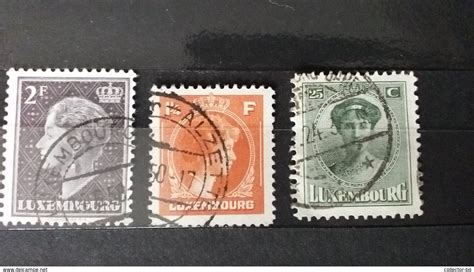 Rare Set Lot 2f1 14f25c Luxembourg Used Stamp Timbre Item Number