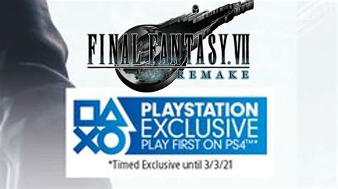 Final Fantasy Vii Remake A Ps4 Timed Exclusive For 1 Year New Trailer