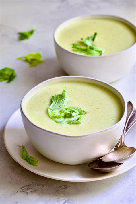 Cream Of Celery Leaves Soup Recipe From A Chefs Kitchen