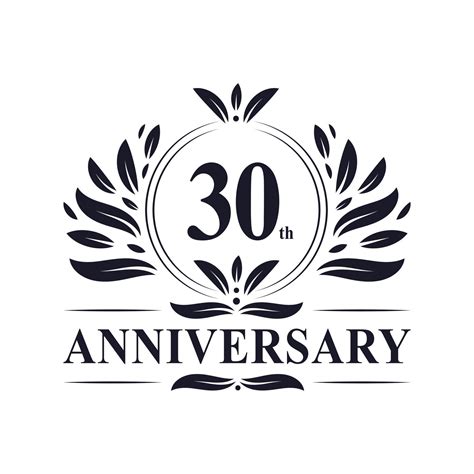 30th Anniversary Celebration Luxurious 30 Years Anniversary Logo