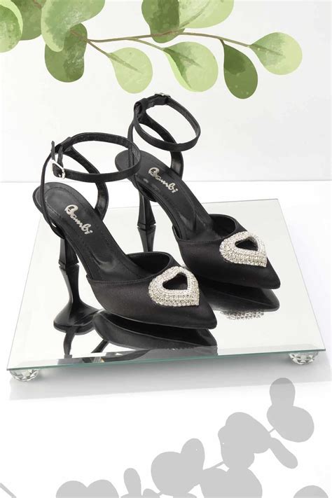 Bambi Mat Siyah Saten Kadın Abiye Ayakkabı K01596188838 Fiyatı