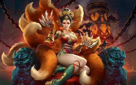 Fox Fantasy Fantasy Art Women Fantasy Girl Mobius Final Fantasy Tamamo No Mae Fox Spirit