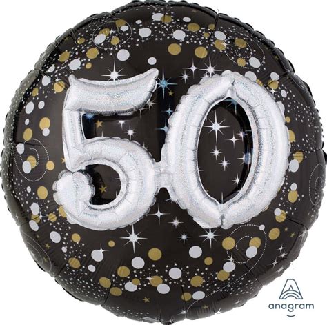 Sparkling 50th Birthday Balloons 36 P75 Indias Premium Party Store