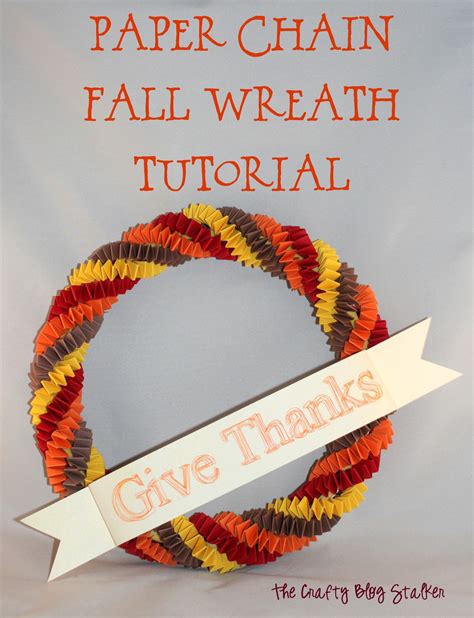 Paper Chain Fall Wreath Tutorial The Crafty Blog Stalker