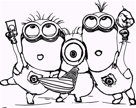 Beach clipart black and white. Coloring Fun: The Most Popular Minions Coloring Pages