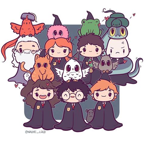 10 Dibujo De Harry Potter Kawaii