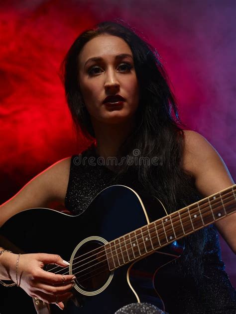 Guitarist Woman Stock Photo Image Of Live Guitarist 54427502