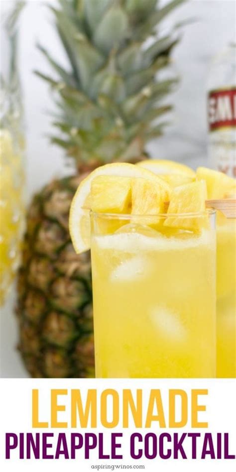Boozy Pineapple Lemonade Aspiring Winos