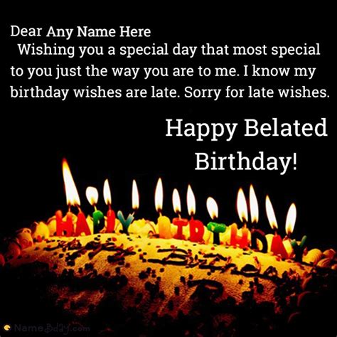 Instead of just saying happy birthday or send a text message to your family or friends, sending them a birthday greeting card with name and photo make them feel more. Belated Birthday Wishes For Brother With Name
