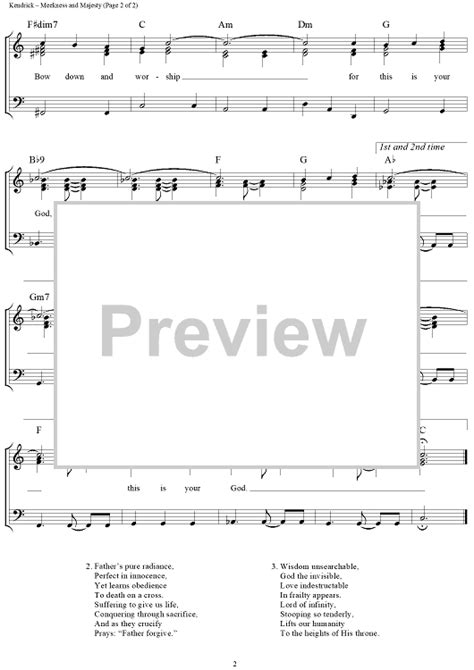 Meekness And Majesty Sheet Music For Pianovocalchords Sheet Music Now