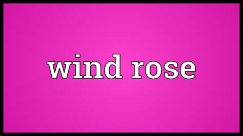 Meaning of wind rose in english. Wind rose Meaning - YouTube