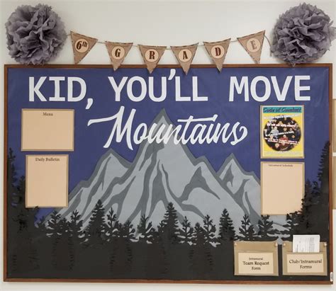 Move Mountains Back To School Mountain Bulletin Board Travel Theme