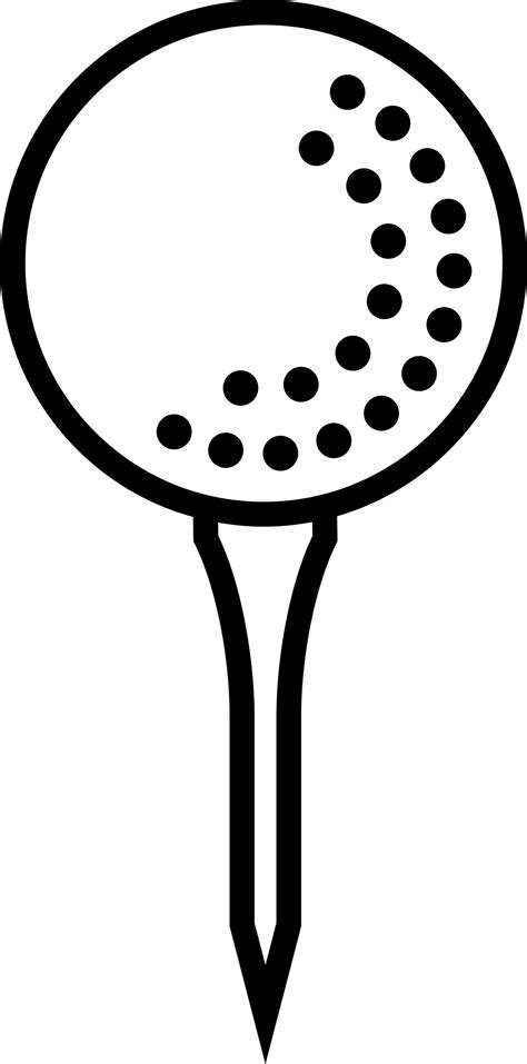 Golfer Golf Ball Clip Art Black And White Image 35927