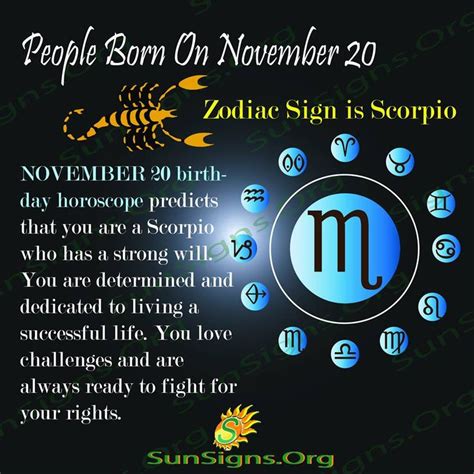 November 20 Birthday Horoscope Personality November 20 Zodiac