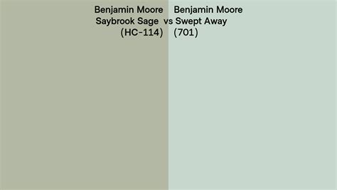 Benjamin Moore Saybrook Sage Vs Swept Away Side By Side Comparison