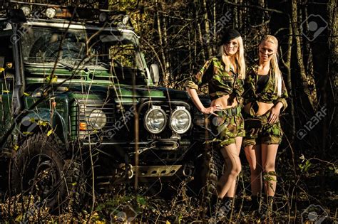 Beautiful Girls On Camouflage Outfit Teamwork And Off Road Camouflage Outfits Vash