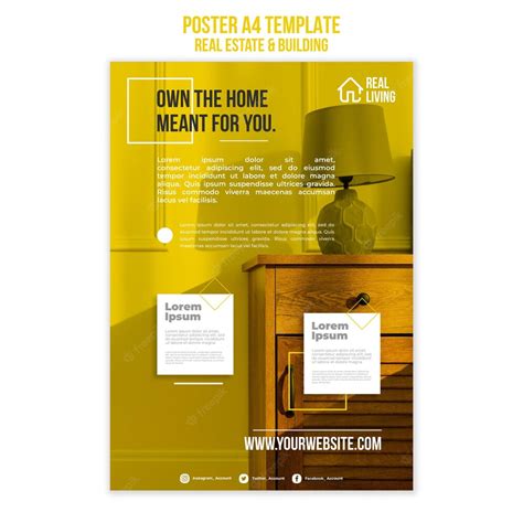 Free Psd Poster Template For Real Estate And Building