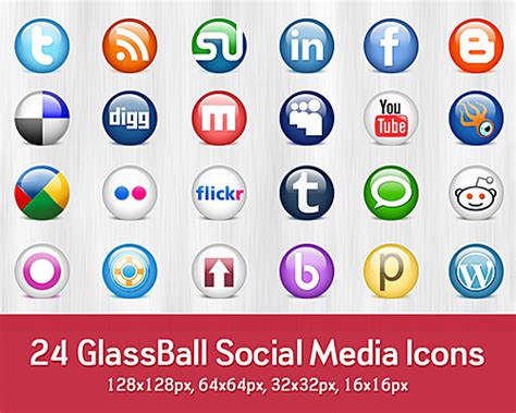Glossy Social Media Icons Free Psd Download Psd