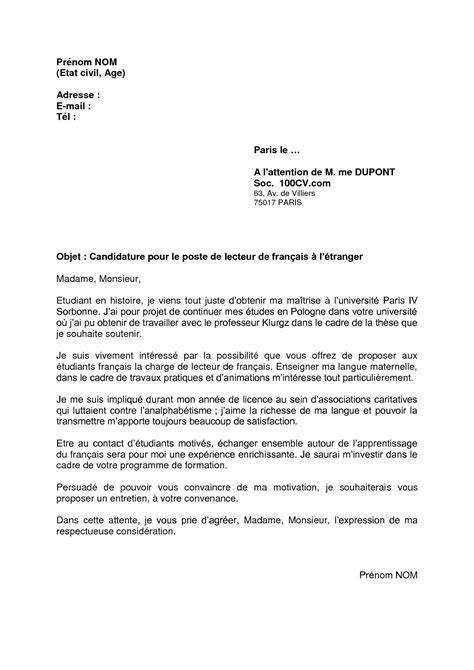 Lettre de motivation formation : Exemple lettre de motivation université - laboite-cv.fr