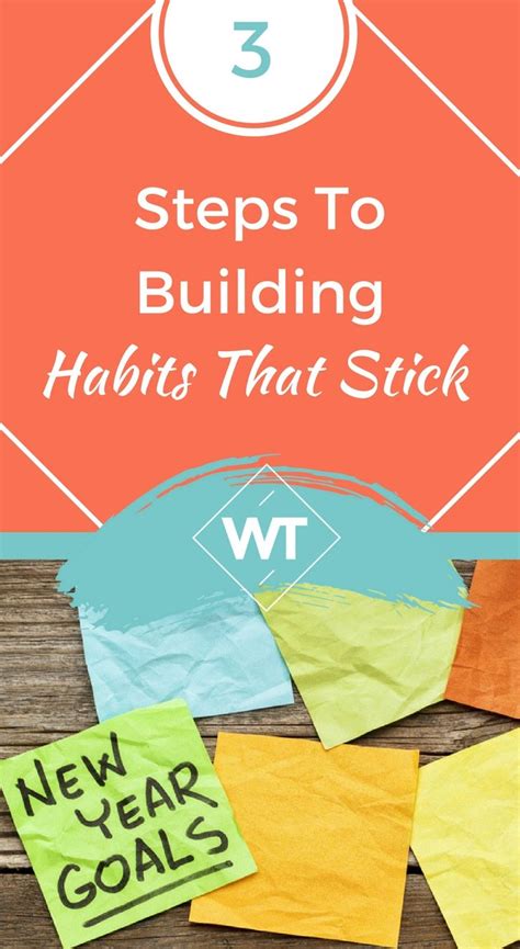 3 Steps To Building Habits That Stick | Habits, Developing healthy habits, New year goals