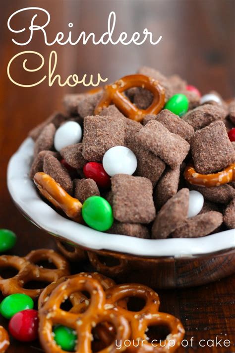 This puppy chow recipe is very easy to make, however the method matters, a lot. Reindeer Chow - Your Cup of Cake