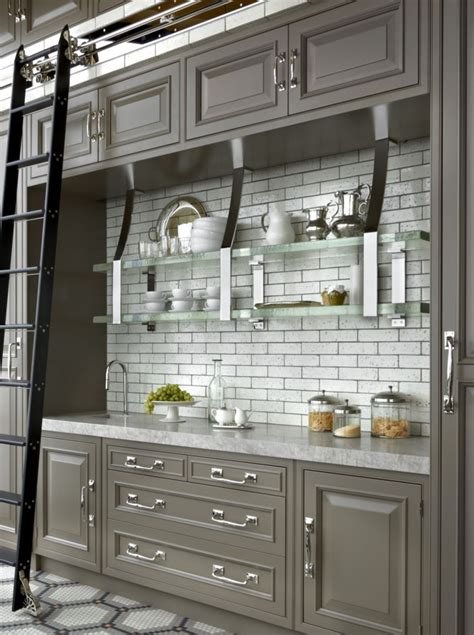 Butlers Pantry With Floor To Ceiling Cabinets Custom Kitchen Cabinets