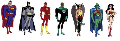 Justice League By Bruce Timm Super Herói Mulher Gavião Vilãs