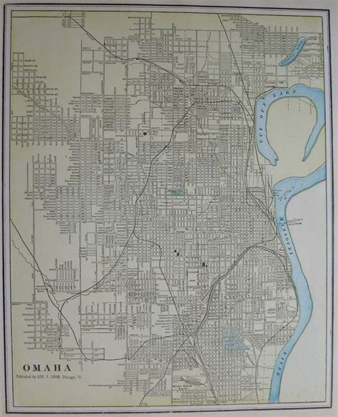 Antique Omaha Map Of Omaha Nebraska 1902 Vintage Atlas Map Omaha