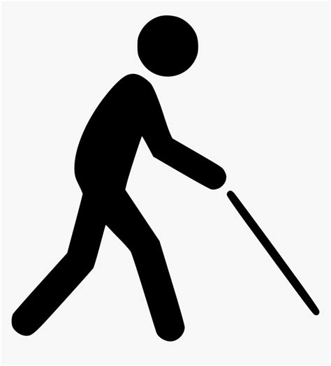 Transparent Blind Leading The Blind Clipart Blind Man Silhouette Png