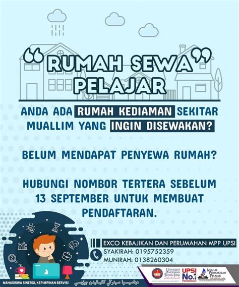 Situs pasang iklan rumah gratis. IKLAN RUMAH SEWA SEKITAR UPSI | UPSI | Portal Rasmi ...