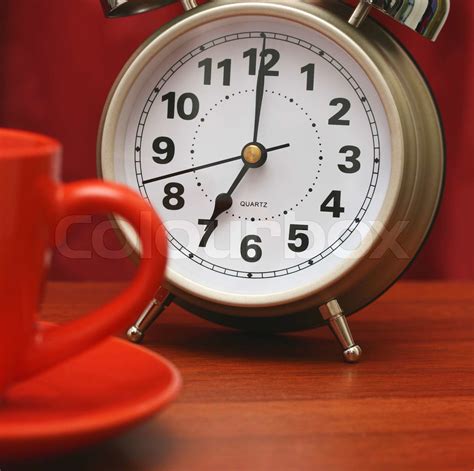 getting up early at seven o clock in the morning stock image colourbox