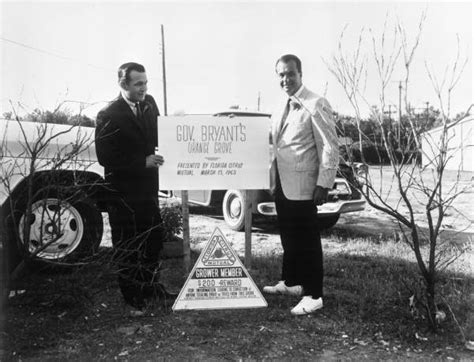 Florida Memory Commissioner Of Agriculture Doyle Conner With Sign For